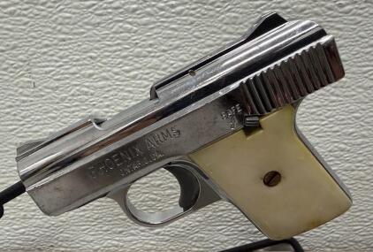 Phoenix Arms Raven .25 ACP Semi-Auto Pistol Chrome, 2.5" Barrel, Serial #3130787, Ontario CA