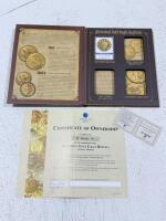 American Mint Historical Gold Eagle Replicas Vol. II, 24K Gold Layered, 4-Coin Set w/COA