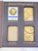 American Mint Historical Gold Eagle Replicas Vol. II, 24K Gold Layered, 4-Coin Set w/COA - 4