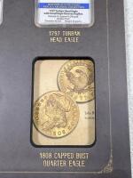 American Mint Historical Gold Eagle Replicas Archival Collection Volume 1 &ndash; 24k Gold Layered Proof Set - 7