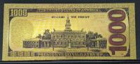 (5) President Donald J. Trump $1000 Gold Foil Commemorative Notes - 3
