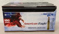 Federal American Eagle 5.56x45mm 55gr FMJ 150 Rounds Brass Case Ammo Box XM193BK150 - 4