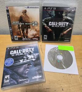 PlayStation 3 Call of Duty Set: Black Ops, Ghosts, Modern Warfare 2, MW GOTY (Disc Only), NTSC