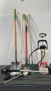 Black & Decker Weed Eater, Pump Sprayer, Shovels and Hoes
