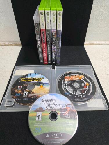PS3 Game Lot: Minecraft, MotorStorm Pacific Rift, Farming Simulator, ModNation Racers, Case Included
