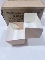 Merit&eacute; Bakeshop Large Pastry Boxes V2 Beige, 80 Count, Branded, 10"x7"x4", Carton #12 - 6