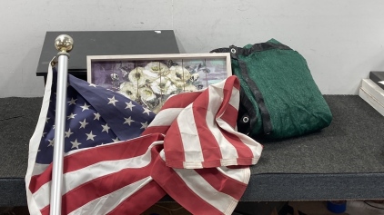 American Flag on Pole, Privacy Screen and More