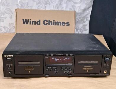 (1) Sony TC-WE475 Dual Cassette Deck Featuring Auto Reverse For Both Decks & (1) Set Of 32" Wind Chimes.