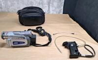 (1) JVC GR-D90U Digital Video Camera W/ AC Adapter, (2) Batteries, Remote, Bag & Accessories & (2) Camera Cable Shutter Triggers