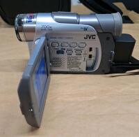(1) JVC GR-D90U Digital Video Camera W/ AC Adapter, (2) Batteries, Remote, Bag & Accessories & (2) Camera Cable Shutter Triggers - 3