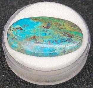 38.55ct Natural Blue/Green Shattuckite Crysocolla Gemstone Cabachone