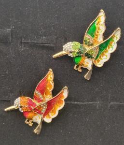 (2) Beautiful Hummingbird Pins