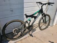 NEXT Gauntlet 24 Full Suspension Mountain Bike, 18-Speed, 24" Wheels, Black/Green - 2