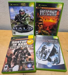 Original Xbox War Shooter Lot: Halo Combat Evolved, Vietcong, Brothers In Arms, Medal of Honor