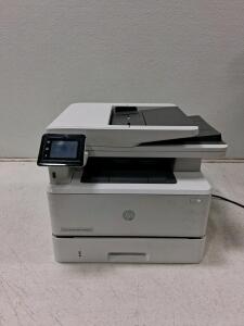 HP LaserJet Pro MFP M428fdw Monochrome Laser Printer, 40 ppm, Duplex, Wireless, Serial MX8PMCL14D (Turns On, worth around 350) And Vintage Scale