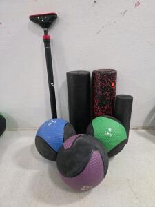 Sportneer Pull-Up Bar, Trideer Stability Ball, Medicine Balls, Foam Rollers, Ab Roller, Yoga Ball