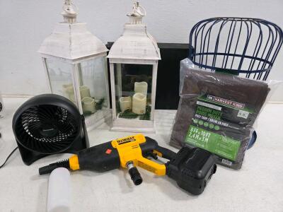 DeWalt DCPW550 20V MAX 550 PSI Cordless Power Cleaner, lamps, Working High power desk fan