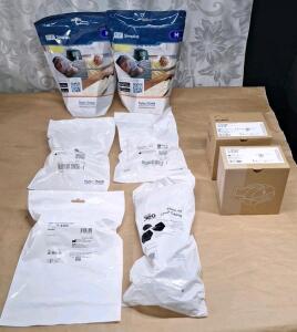(2) Fisher & Paykel Simplus Full Face CPAP Masks, Medium & Assorted Supplies