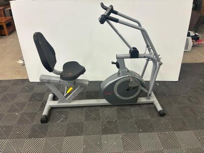 Sunny Health & Fitness SF-RB4708 Recumbent Exercise Bike with Magnetic Resistance and Full-Motion Arm Exercisers