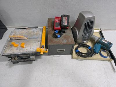 Working Plasplugs Diamond Wheel Tile Cutter, Working Impact Drill, Working Milwaukee Battery Charger