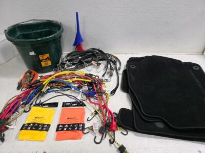 Chrysler Floor Mats, Bungee Cords, Ratchet Strap, Funnels, Bandanas, Dura-Flex Bucket &ndash; Romertopf Clay Baker, Stainless Pots, Mandoline, Emergen-C, More