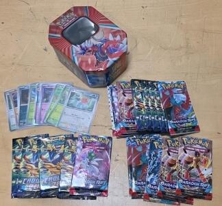 Pok&eacute;mon TCG Koraidon Tin Bundle - Paradox Rift, Crown Zenith Booster Packs, Singles