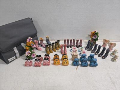 Just the Right Shoe Collection &ndash; 28 Hand-Painted Miniature Shoe Figurines with HouseCalls Cooler Bag