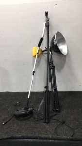 Microphone Stand, Metal Detector, Light With Stand