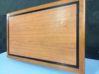 Commercial Restaurant Table 48"x30" Woodgrain Laminate Top Black Metal Pedestal Base - 3