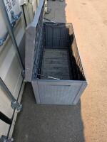 Outdoor Plastic Storage Deck Box, 48" long x 21 1/4" wide x 24 1/2 high", Grey, 100-Gallon Capacity - 3