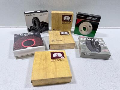 Rotary Slide Trays Lot &ndash; Hanimex, Sawyer's, 100-Slide, 2x2in, For GAF/Vivitar/Argus Projectors