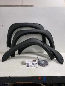 New Spec-D Pocket Style Fender Flares for 2002-2008 Dodge Ram 1500/2500/3500, Matte Black, 4pc Kit