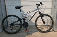 Hyper Summit Full Suspension Mountain Bike, 26" Wheels, 21-Speed, Aluminum Frame