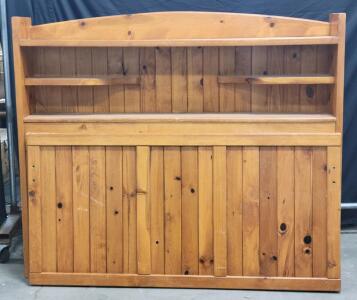 Wooden Headboard and Floorboard for Bed, Light Wood