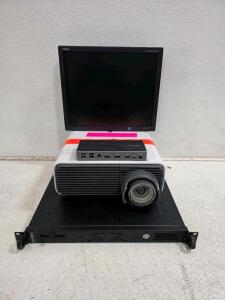 NEC AccuSync AS172 17" LCD Monitor, USB-C/Thunderbolt Docking Station, Canon Projector