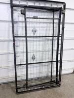 Twin Folding Rollaway Bed Frame, Metal Construction, Wire Mesh Support, Black Finish - 3