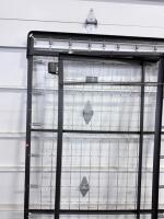 Twin Folding Rollaway Bed Frame, Metal Construction, Wire Mesh Support, Black Finish - 6