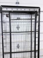 Twin Folding Rollaway Bed Frame, Metal Construction, Wire Mesh Support, Black Finish - 7