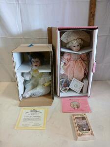Ashton-Drake "I Wish You Happiness" & Paradise Galleries "Jennifer" Porcelain Dolls with Boxes & COAs