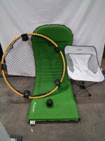 Camping and Outdoor Recreation Bundle (Chair, Sleeping Mat, Spikeball Net, Ball)