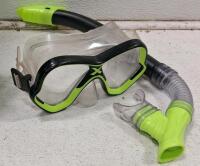 TUSA Fins & OMORC Full-Face Snorkel Mask Set&mdash;Adult, Green/Black, 2 Masks, 1 Traditional Mask & Snorkel - 5
