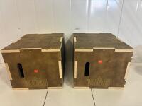Plyometric Jump Boxes, 12" Heights, Plywood Construction, Set of 2
