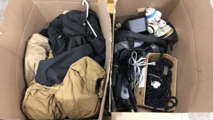 (3) Coats, (2) Wii Remotes, Wii Cords, (1) Speaker, (1) Kentucky Straight Beam&rsquo;s Trophy, (1) Box of Cords
