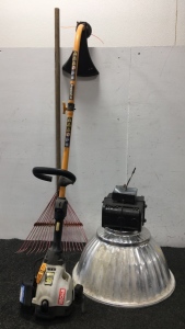 Ryobi Weedwacker, Rake, Lamp