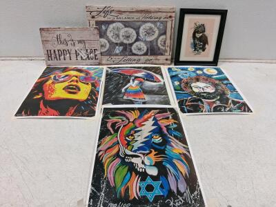 Assorted Wall Art Collection &ndash; Signed Kait D'Arcy Prints, Motivational Plaques