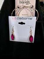 Assorted Costume Jewelry Collection&mdash;Liz Claiborne, Bijoux, Grateful Dead Pins, Display Box, 40+ Pieces - 5