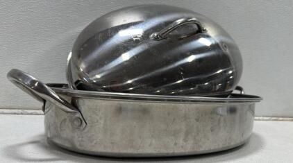Martha Stewart Collection Stainless Steel 8-Qt. Covered Oval Roaster