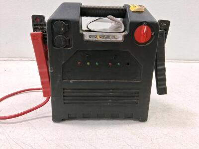 Portable 12V Jump Starter with Built-in Work Light and Dual 12V DC Outlets (Cannot Test Due No Power Source)