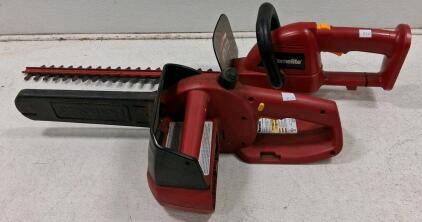 Homelite Cordless 22" Hedge Trimmer, 18V Battery Power, Blade Cover, Safety Guard (Cannot Test Needs Battery)