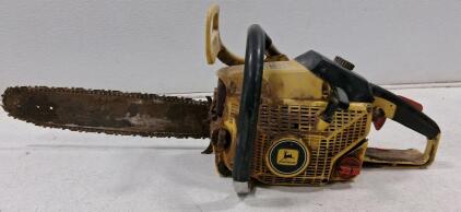 John Deere Gas Chainsaw, 16" Bar, Recoil Start